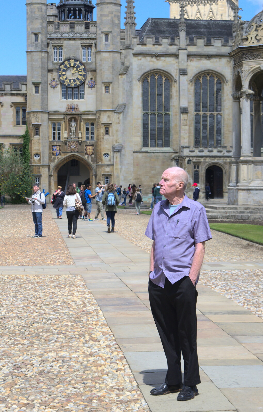 Grandad stops to look around from Punting With Grandad, Cambridge, Cambridgeshire - 6th June 2015