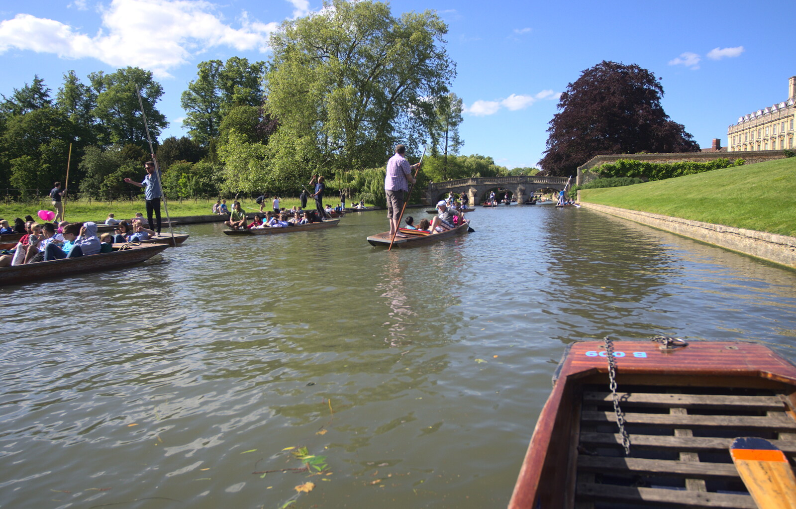 MAssed punts on the Cam from Punting With Grandad, Cambridge, Cambridgeshire - 6th June 2015
