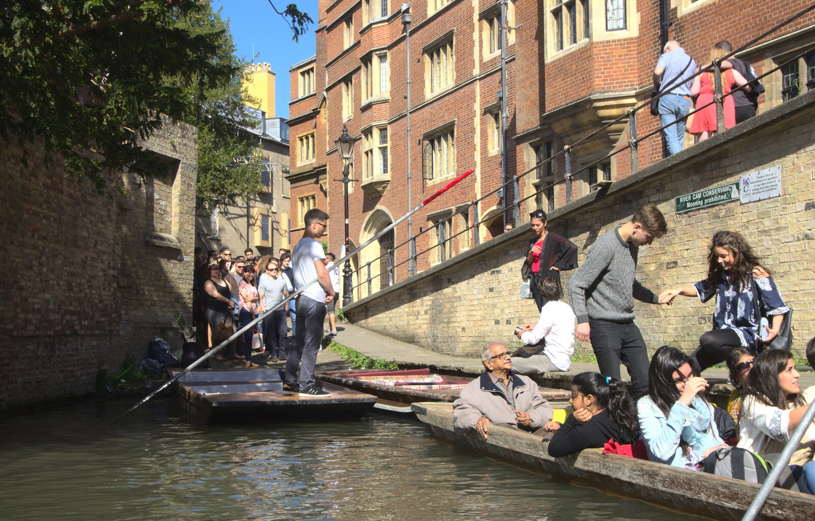 The end of Garret Hostel Lane from Punting With Grandad, Cambridge, Cambridgeshire - 6th June 2015