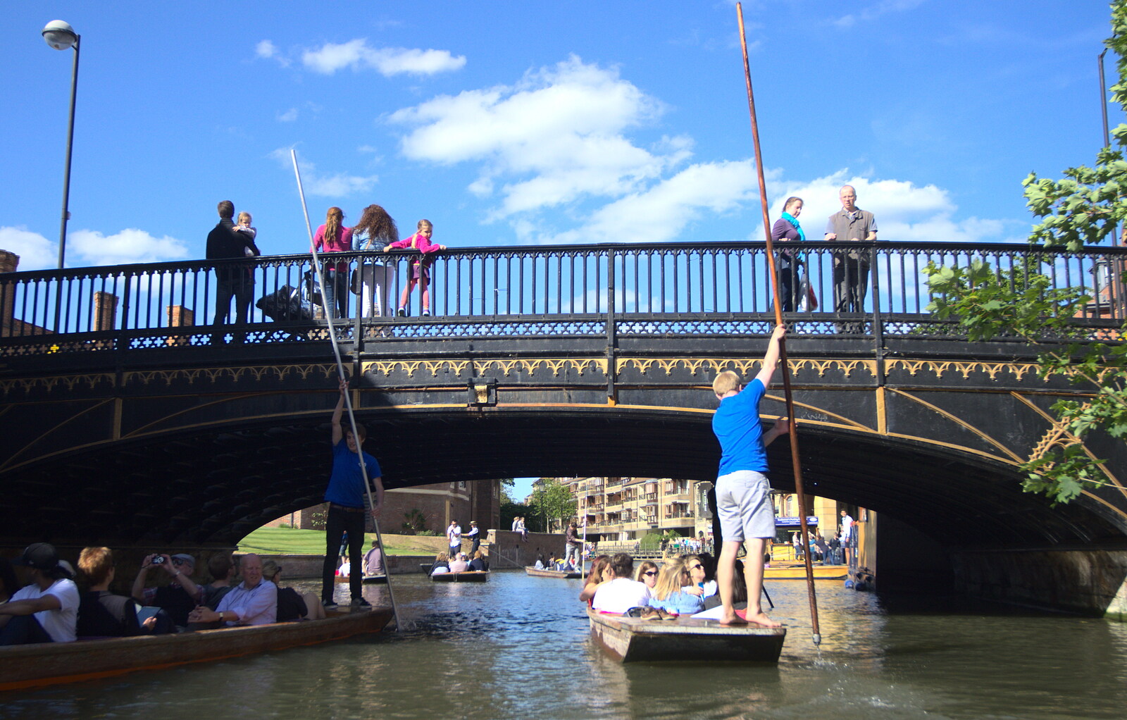 The eponymous Bridge Street bridge from Punting With Grandad, Cambridge, Cambridgeshire - 6th June 2015