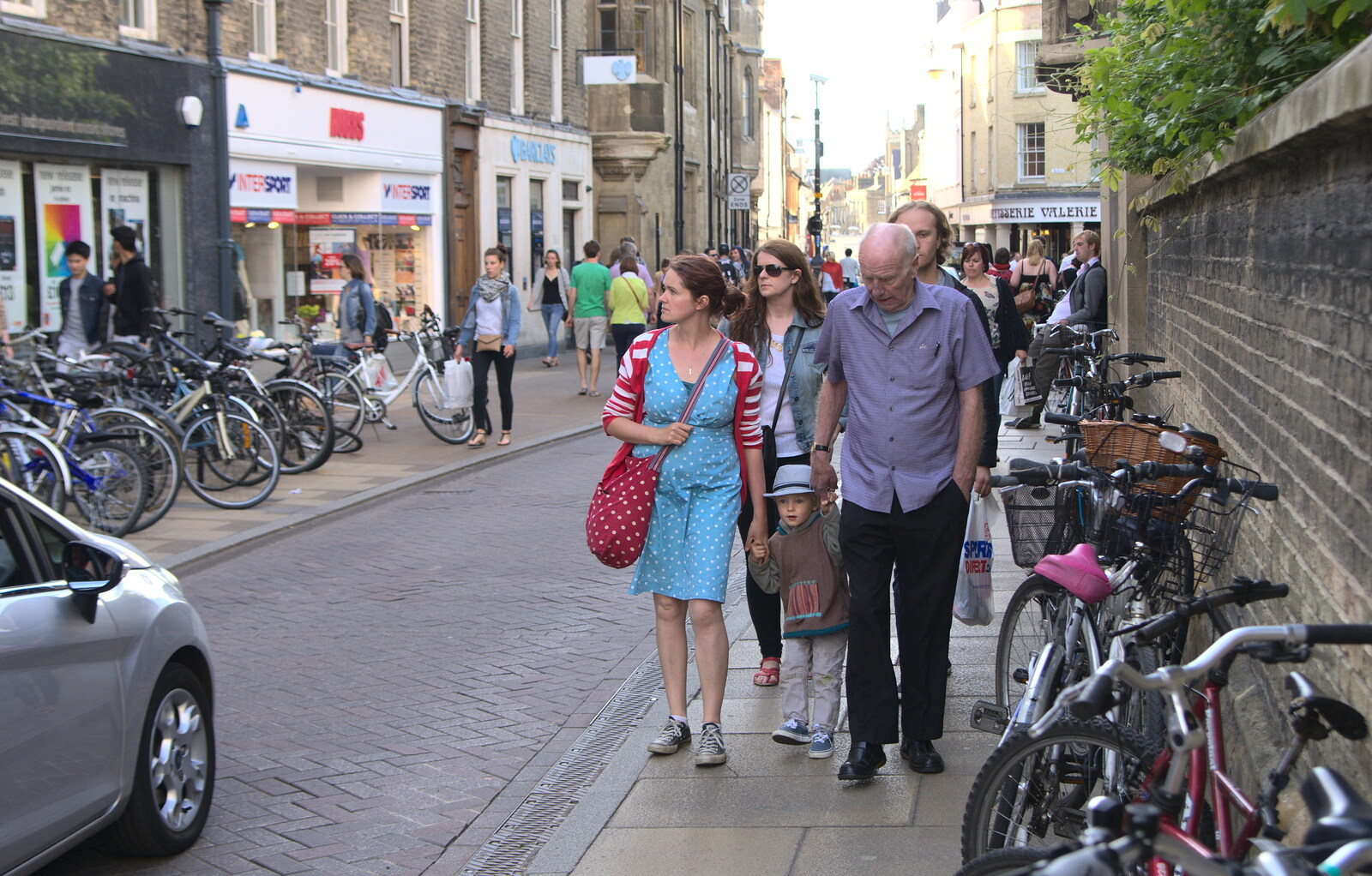 On Regent Street, heading back to the car from Punting With Grandad, Cambridge, Cambridgeshire - 6th June 2015