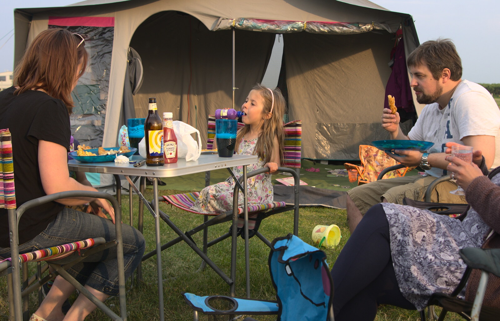 Evening tea from A Wet Weekend of Camping, Waxham Sands, Norfolk - 13th June 2015
