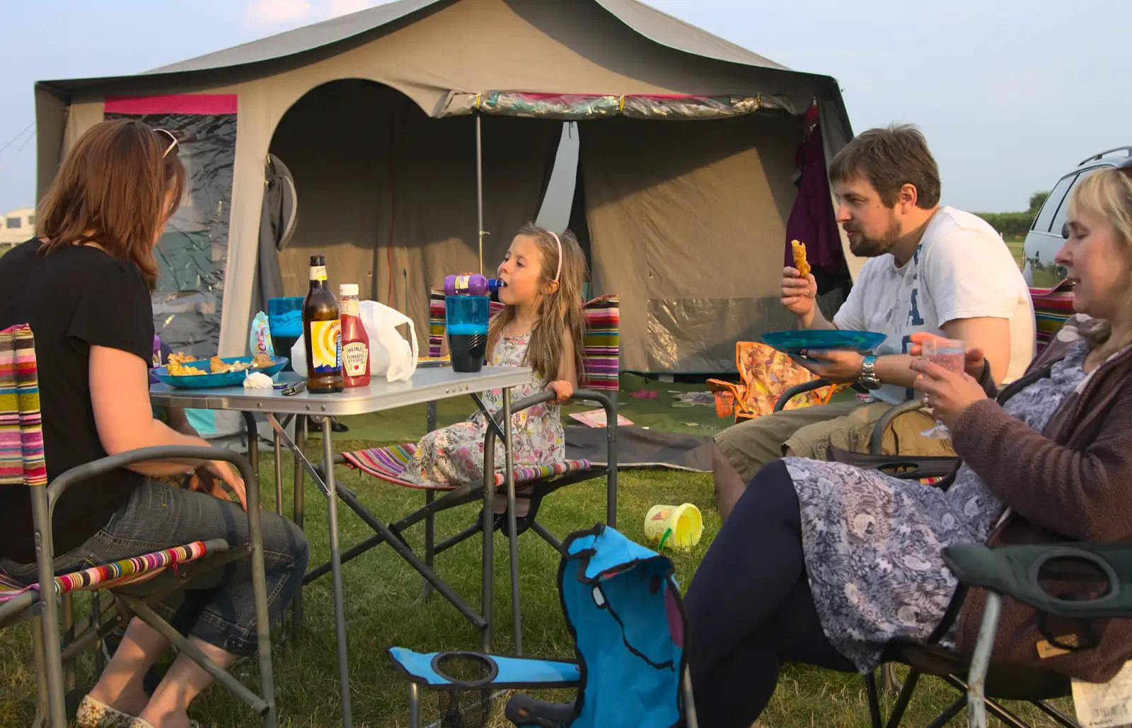 Evening tea, from A Wet Weekend of Camping, Waxham Sands, Norfolk - 13th June 2015