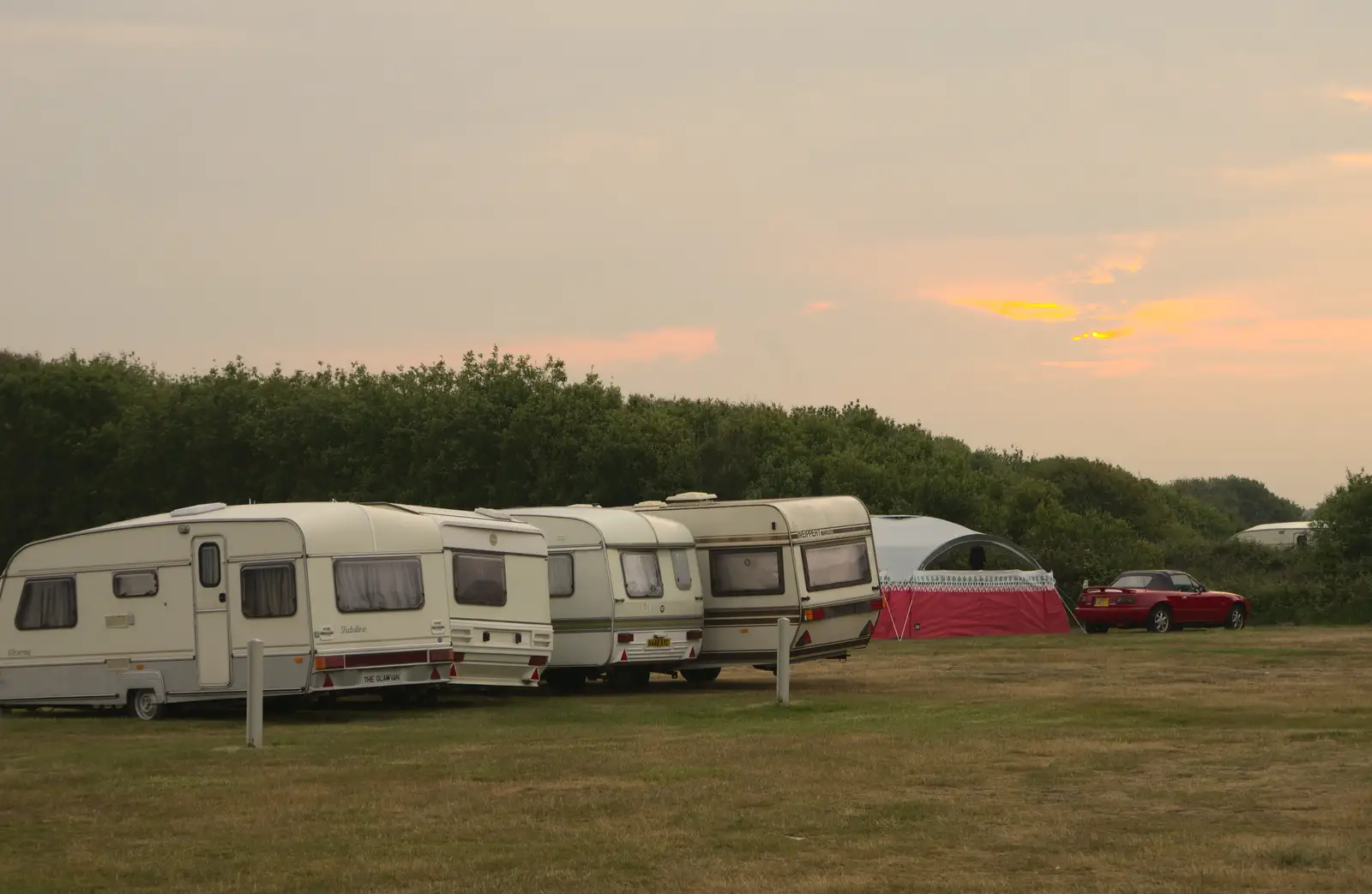 A random stack of caravans, from A Wet Weekend of Camping, Waxham Sands, Norfolk - 13th June 2015