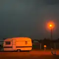 A sodium-lit caravan, A Wet Weekend of Camping, Waxham Sands, Norfolk - 13th June 2015