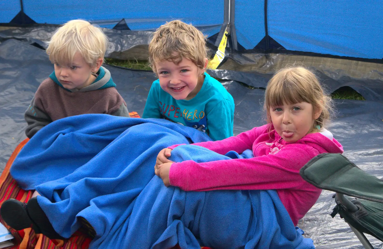 Harry, Fred and The Roph, from A Wet Weekend of Camping, Waxham Sands, Norfolk - 13th June 2015