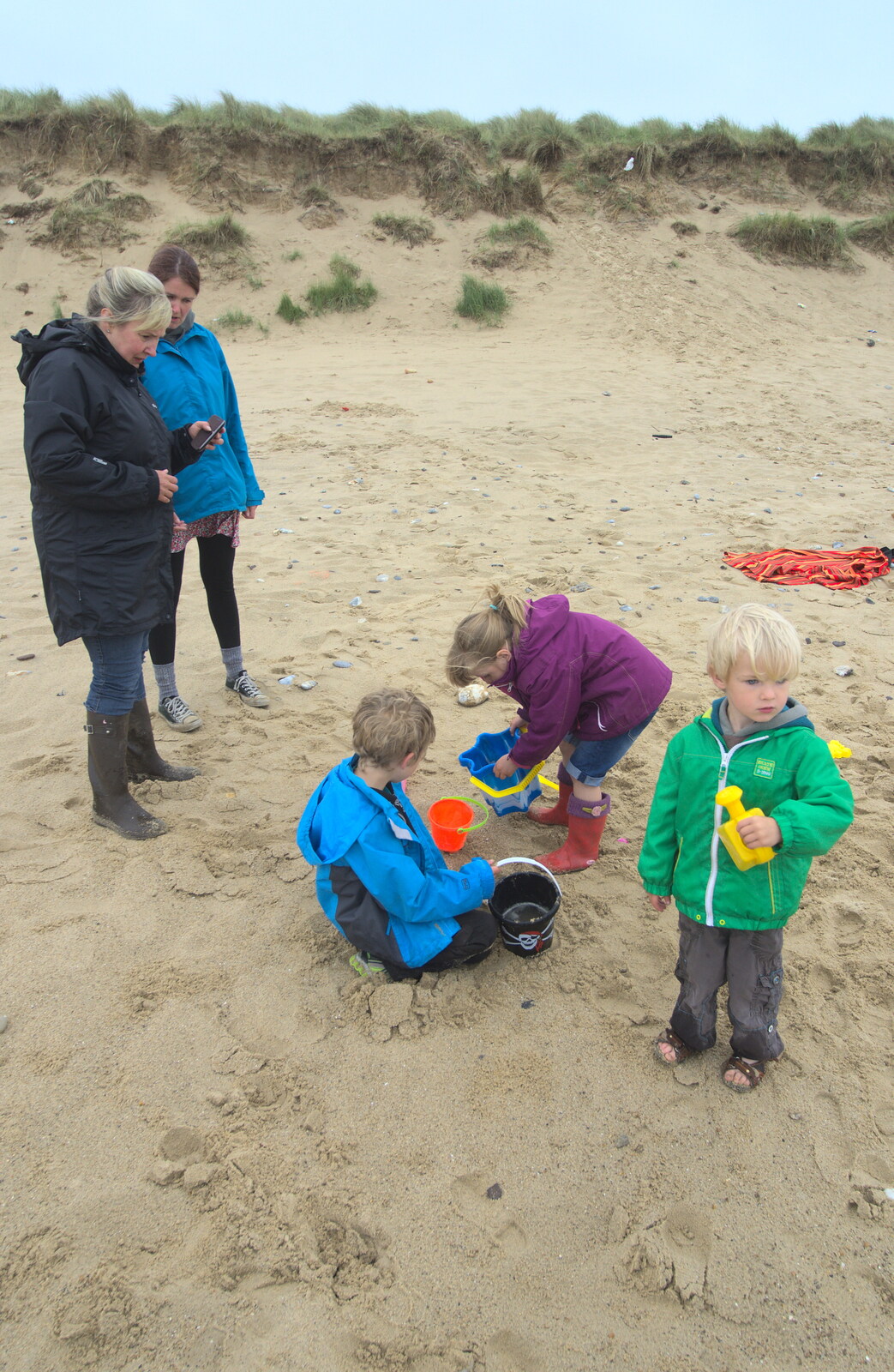 More sand castle building from A Wet Weekend of Camping, Waxham Sands, Norfolk - 13th June 2015