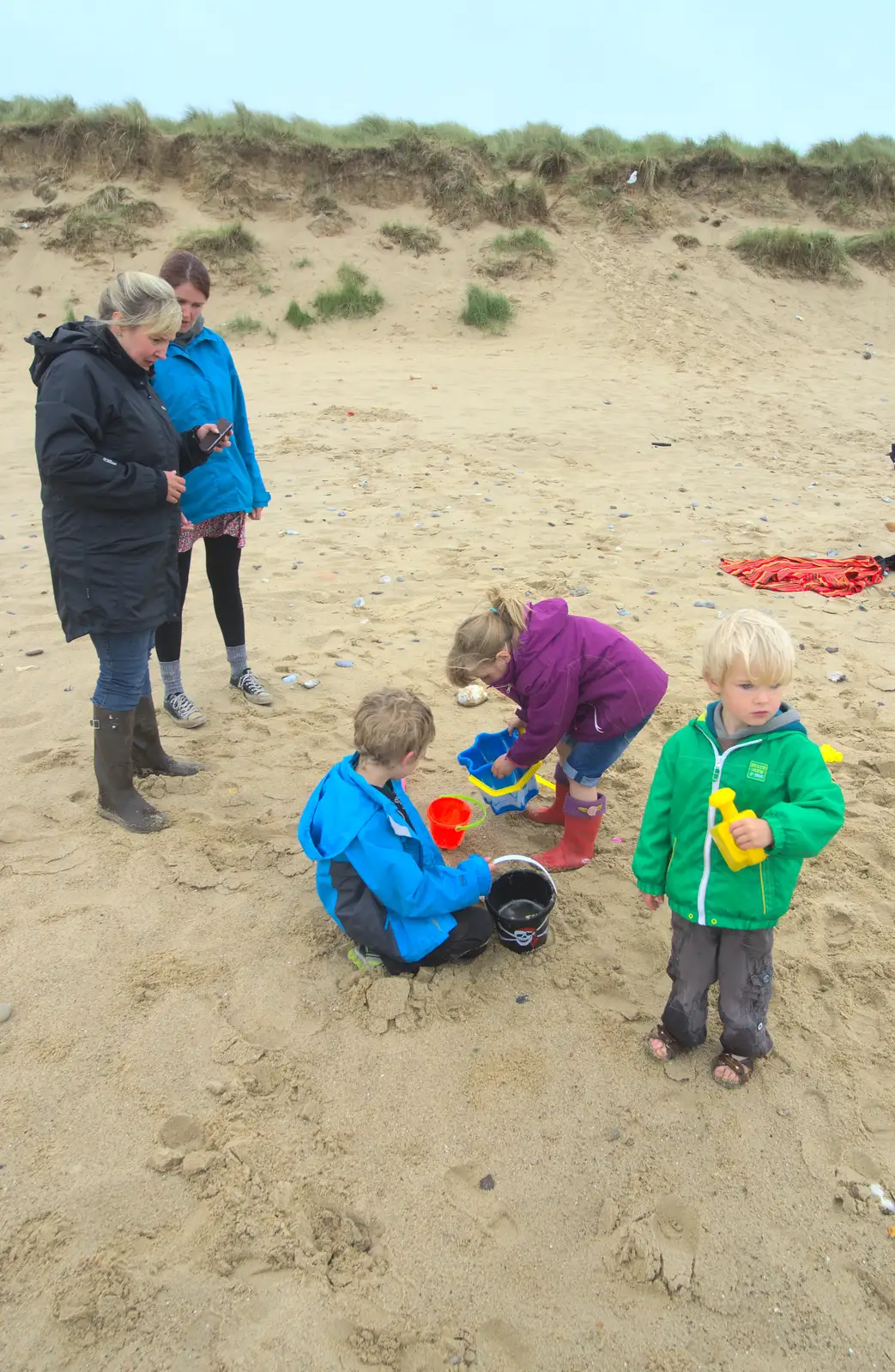 More sand-castle building, from A Wet Weekend of Camping, Waxham Sands, Norfolk - 13th June 2015