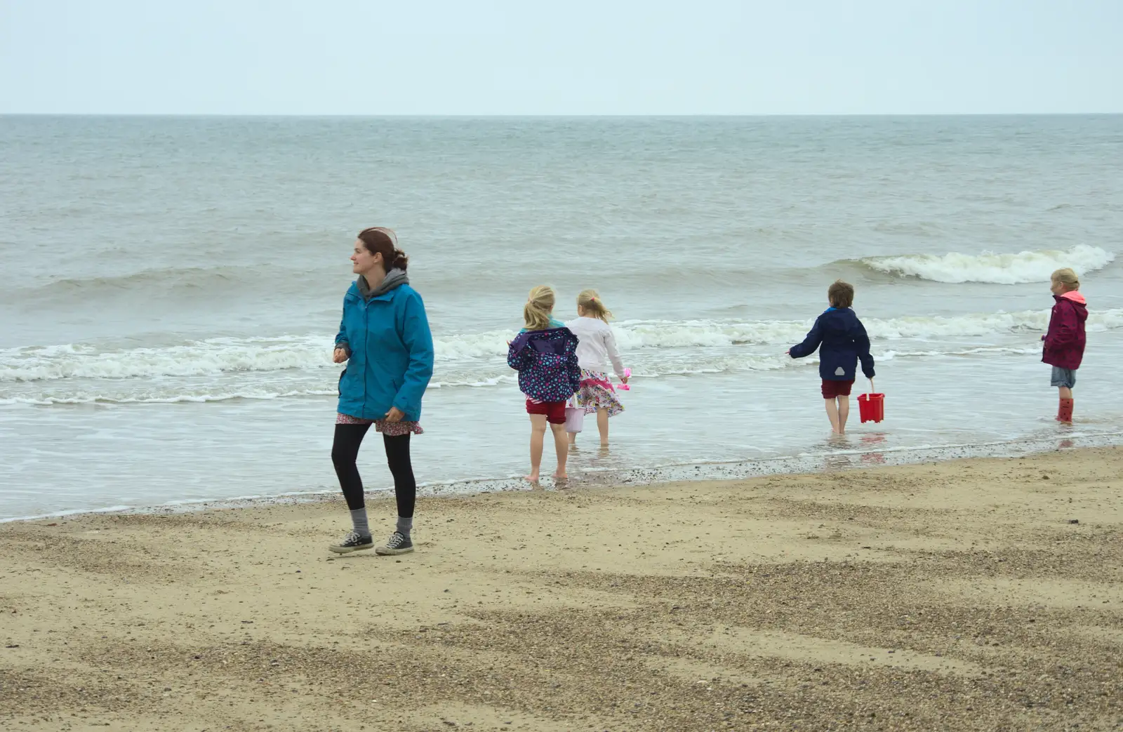 Isobel walks around, from A Wet Weekend of Camping, Waxham Sands, Norfolk - 13th June 2015