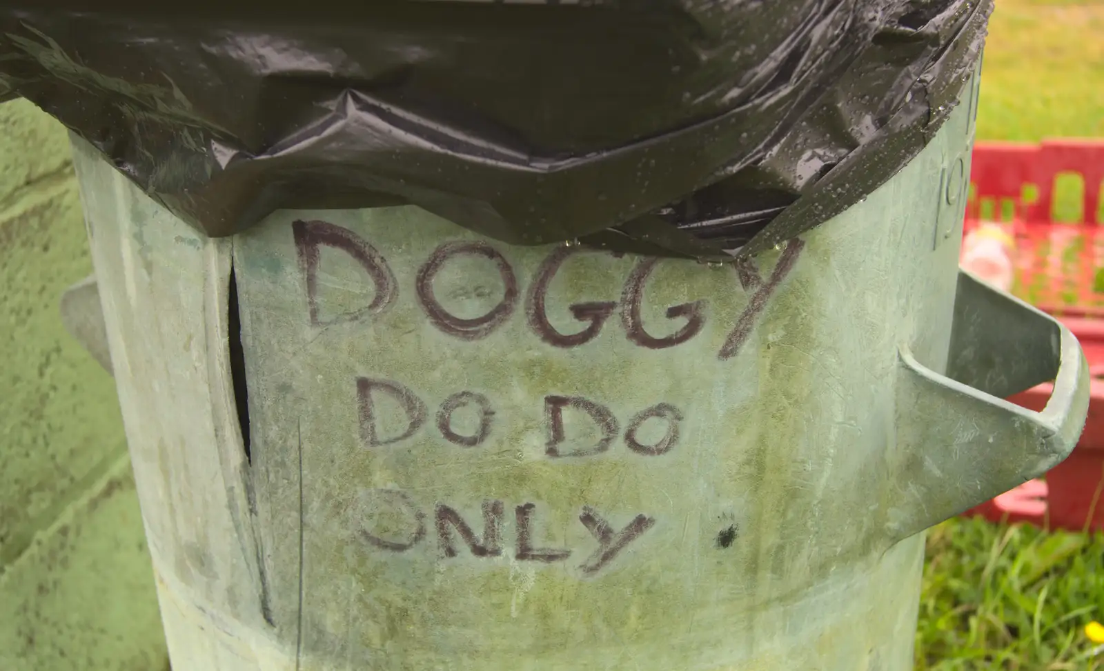 A dog-poo bin, from A Wet Weekend of Camping, Waxham Sands, Norfolk - 13th June 2015