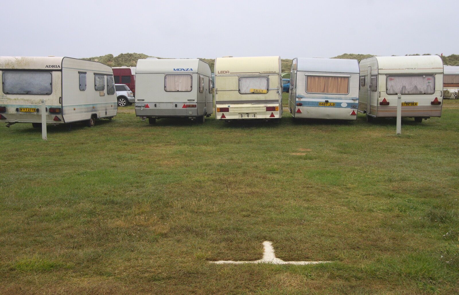 A stack of ancient caravans from A Wet Weekend of Camping, Waxham Sands, Norfolk - 13th June 2015