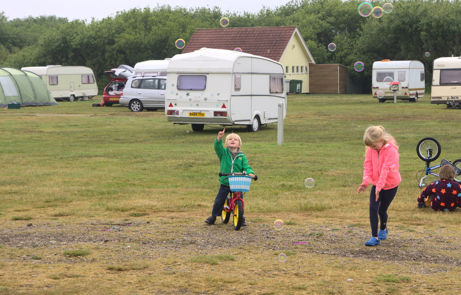 It's time for bubbles from A Wet Weekend of Camping, Waxham Sands, Norfolk - 13th June 2015
