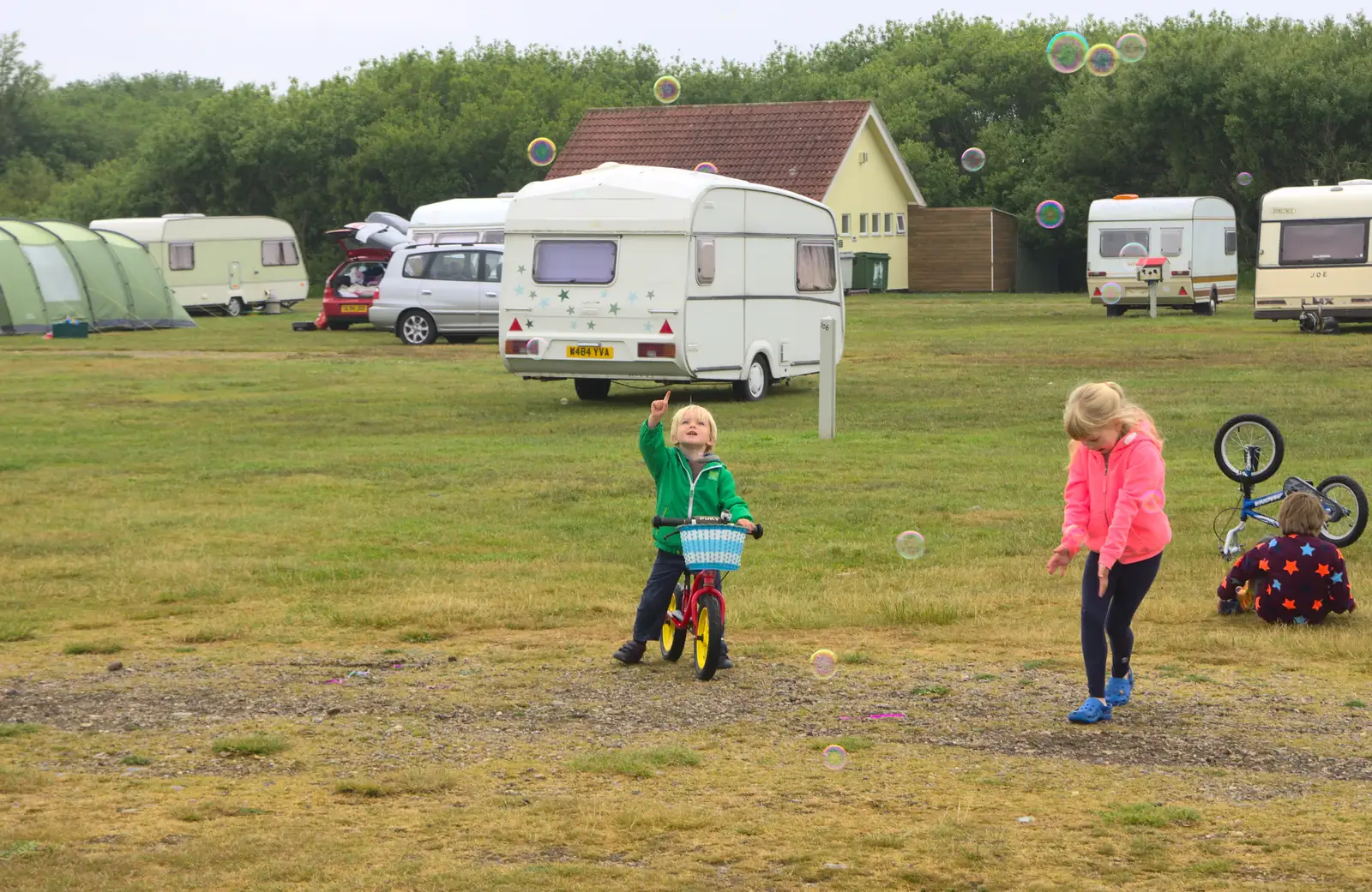 It's time for bubbles, from A Wet Weekend of Camping, Waxham Sands, Norfolk - 13th June 2015