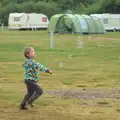 Fred chases bubbles, A Wet Weekend of Camping, Waxham Sands, Norfolk - 13th June 2015