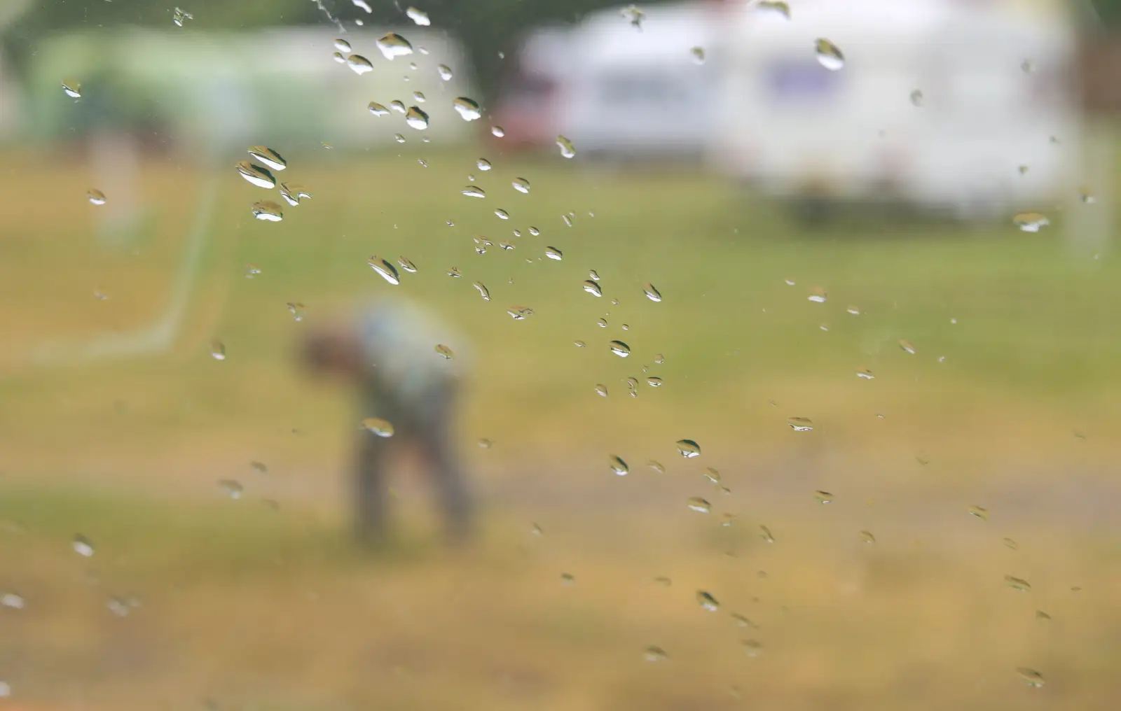 More rain on the awning window, from A Wet Weekend of Camping, Waxham Sands, Norfolk - 13th June 2015