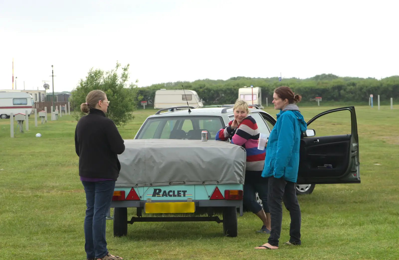 The trailer-tent is packed, from A Wet Weekend of Camping, Waxham Sands, Norfolk - 13th June 2015