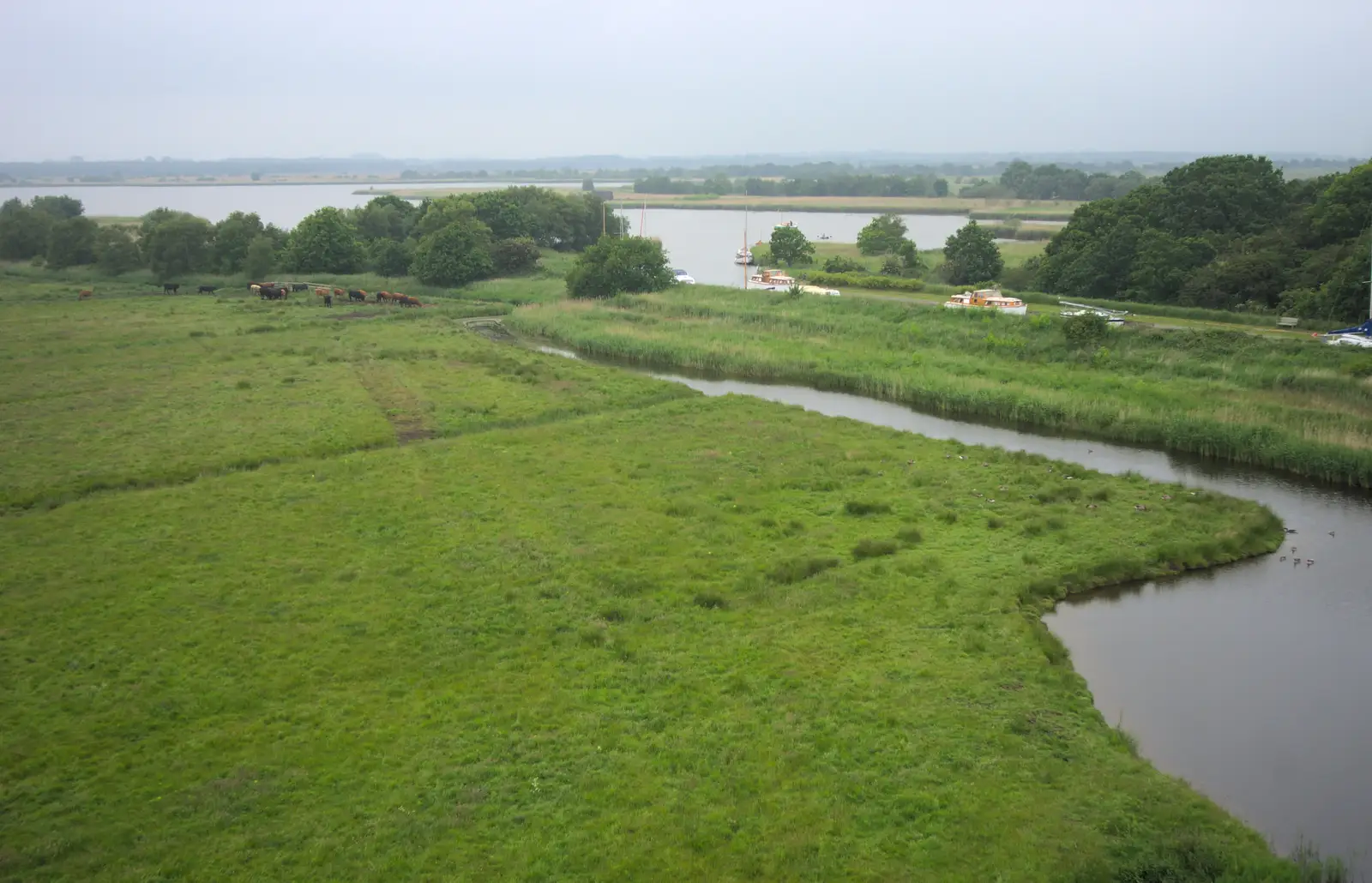 A view of Horsey broads from the top, from A Wet Weekend of Camping, Waxham Sands, Norfolk - 13th June 2015