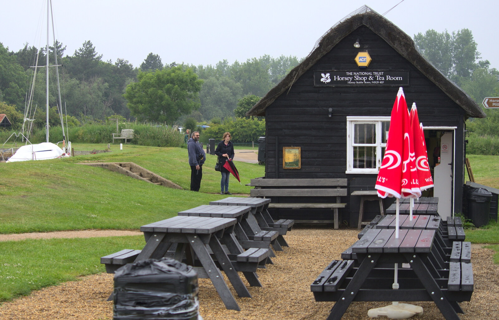 The National Trust café at Horsey from A Wet Weekend of Camping, Waxham Sands, Norfolk - 13th June 2015