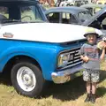 Fred shows off Francis the Owl, A Vintage Tractorey Sort of Day, Palgrave, Suffolk - 21st June 2015