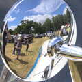 Life in a highly-polished chrome wing mirror, A Vintage Tractorey Sort of Day, Palgrave, Suffolk - 21st June 2015