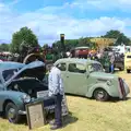 Some dude looks at a Morris Minor, A Vintage Tractorey Sort of Day, Palgrave, Suffolk - 21st June 2015