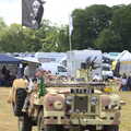 An army Land Rover with a pirate flag, A Vintage Tractorey Sort of Day, Palgrave, Suffolk - 21st June 2015
