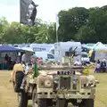 An army Land Rover with a pirate flag, A Vintage Tractorey Sort of Day, Palgrave, Suffolk - 21st June 2015