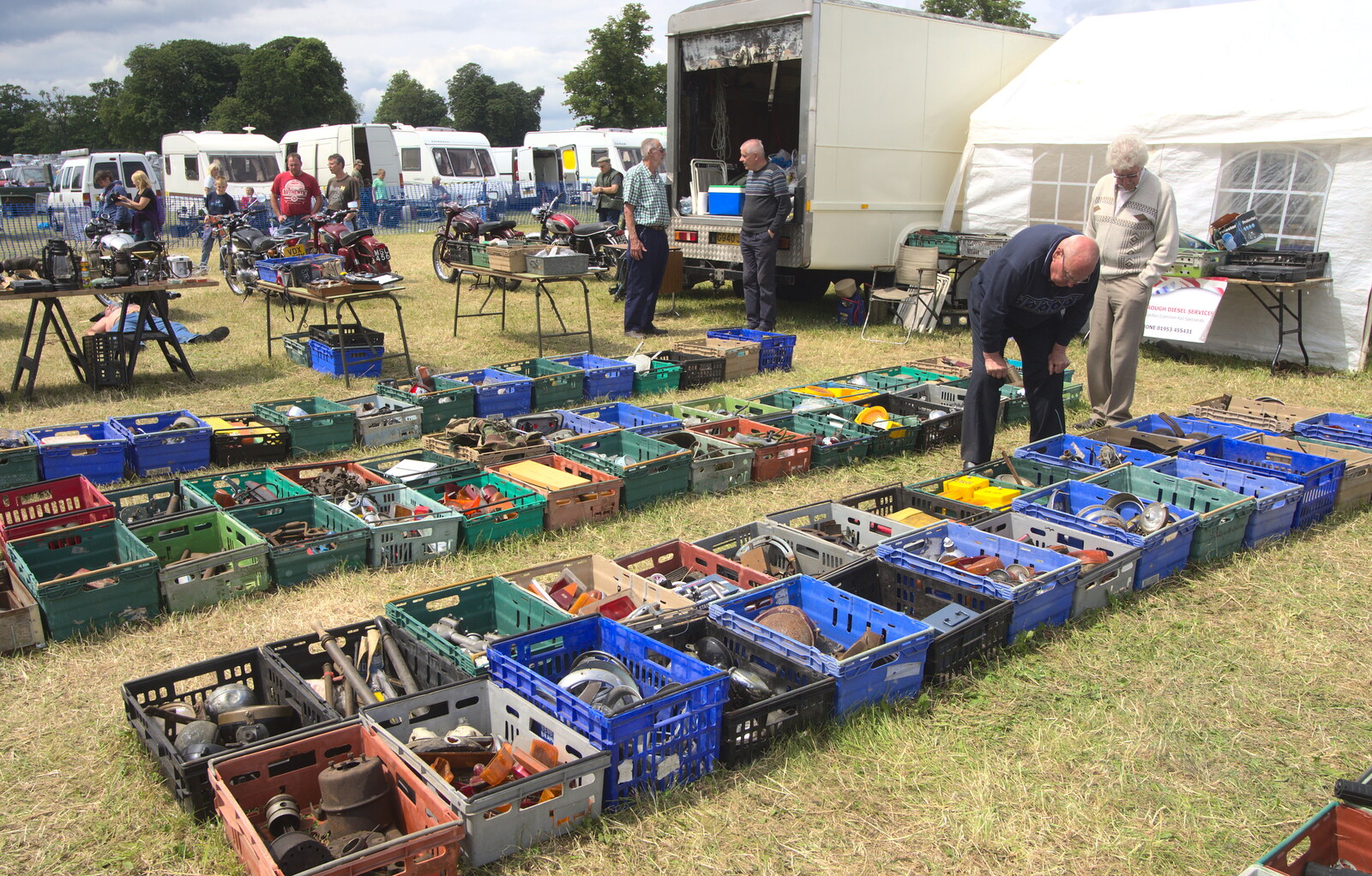 Crates and crates of bizarre random guff from A Vintage Tractorey Sort of Day, Palgrave, Suffolk - 21st June 2015