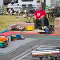 A bloke plays with remote-controlled lorries, A Vintage Tractorey Sort of Day, Palgrave, Suffolk - 21st June 2015