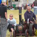 Grandad wanders over to look at a steam engine, A Vintage Tractorey Sort of Day, Palgrave, Suffolk - 21st June 2015