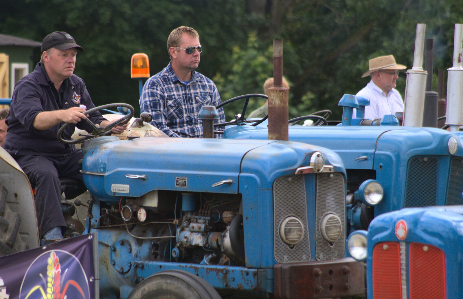 Andrew waits for his turn in the tractor ring from A Vintage Tractorey Sort of Day, Palgrave, Suffolk - 21st June 2015