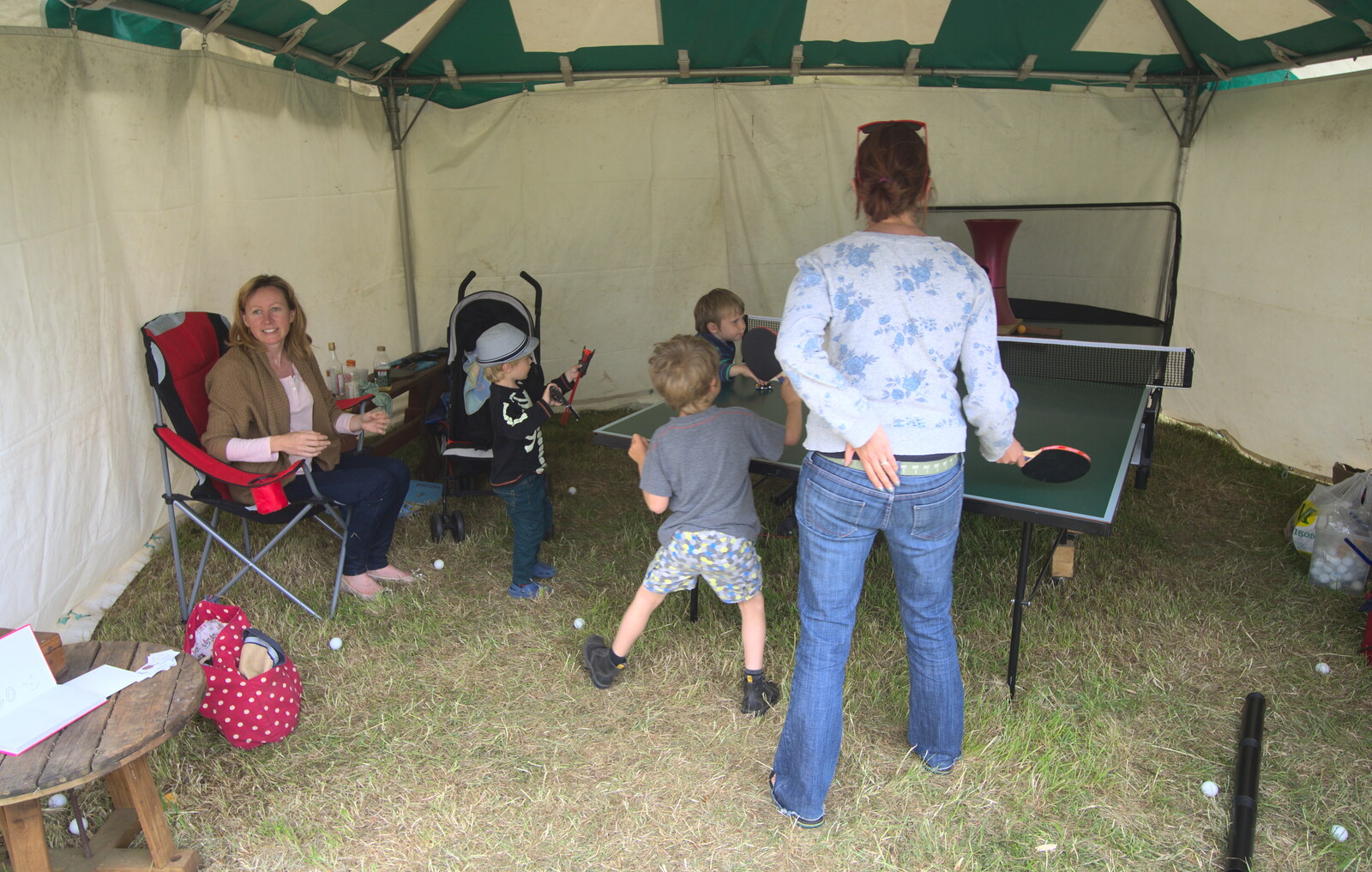 We visit Wavy's Ping Pong tent from A Vintage Tractorey Sort of Day, Palgrave, Suffolk - 21st June 2015