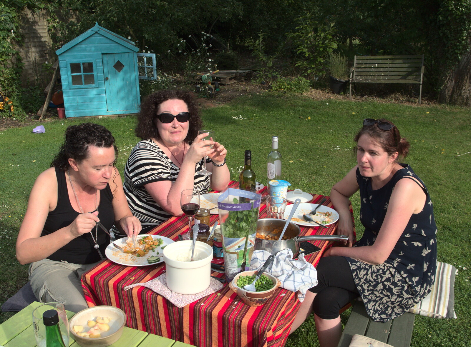 Evelyn, Louise and Isobel from A visit from Da Gorls, Brome, Suffolk - 27th June 2015