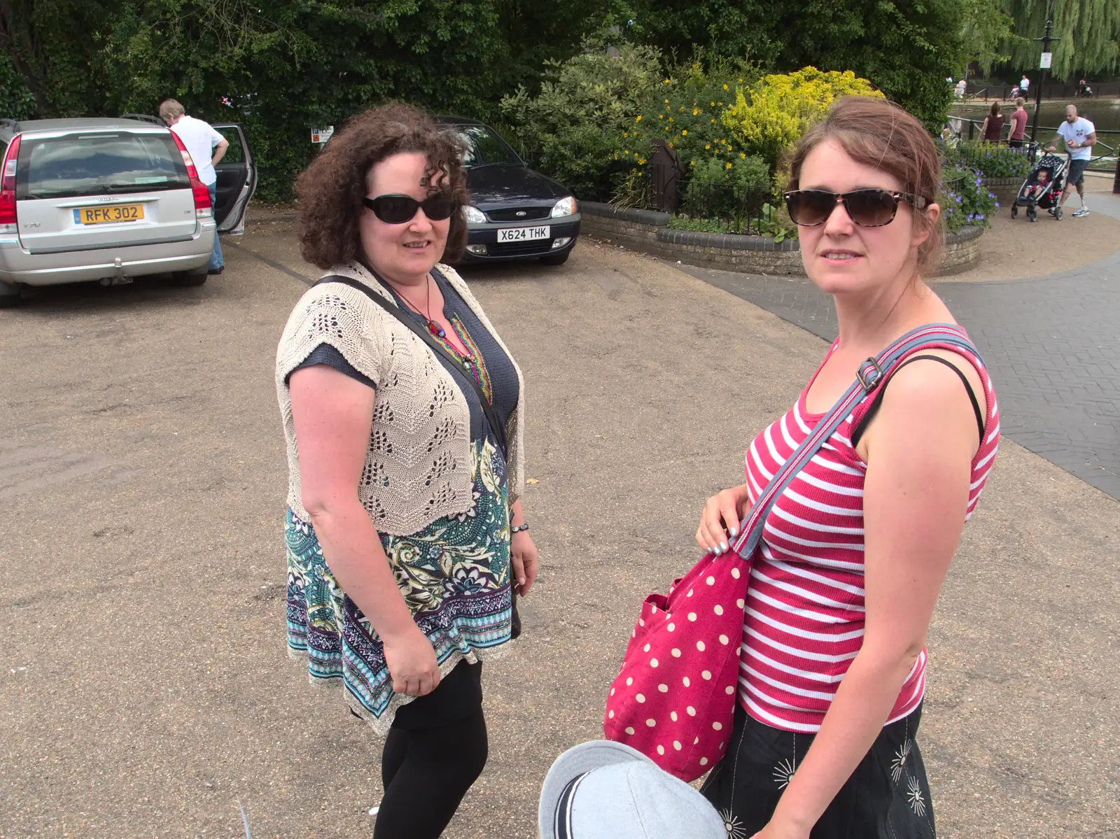 Louise and Isobel, from A visit from Da Gorls, Brome, Suffolk - 27th June 2015