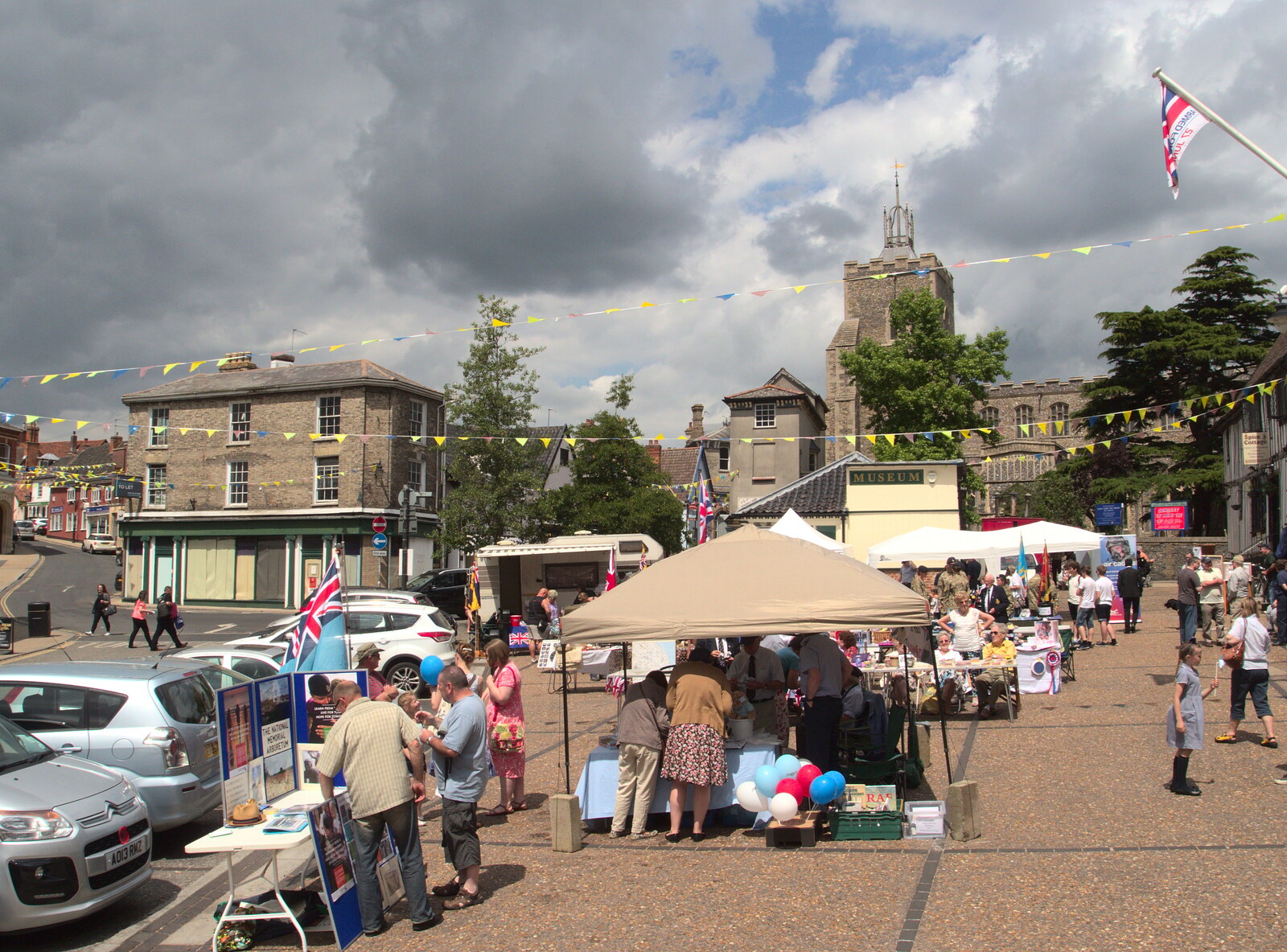 A busy market place from A visit from Da Gorls, Brome, Suffolk - 27th June 2015