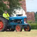 A vintage tractor and the Thrandeston phonebox, Thrandeston Pig Roast, Thrandeston Little Green, Suffolk - 28th June 2015