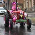 'Here come Anna', The Pink Ladies Tractor Run, Harleston and Gawdy Park, Norfolk - 5th July 2015