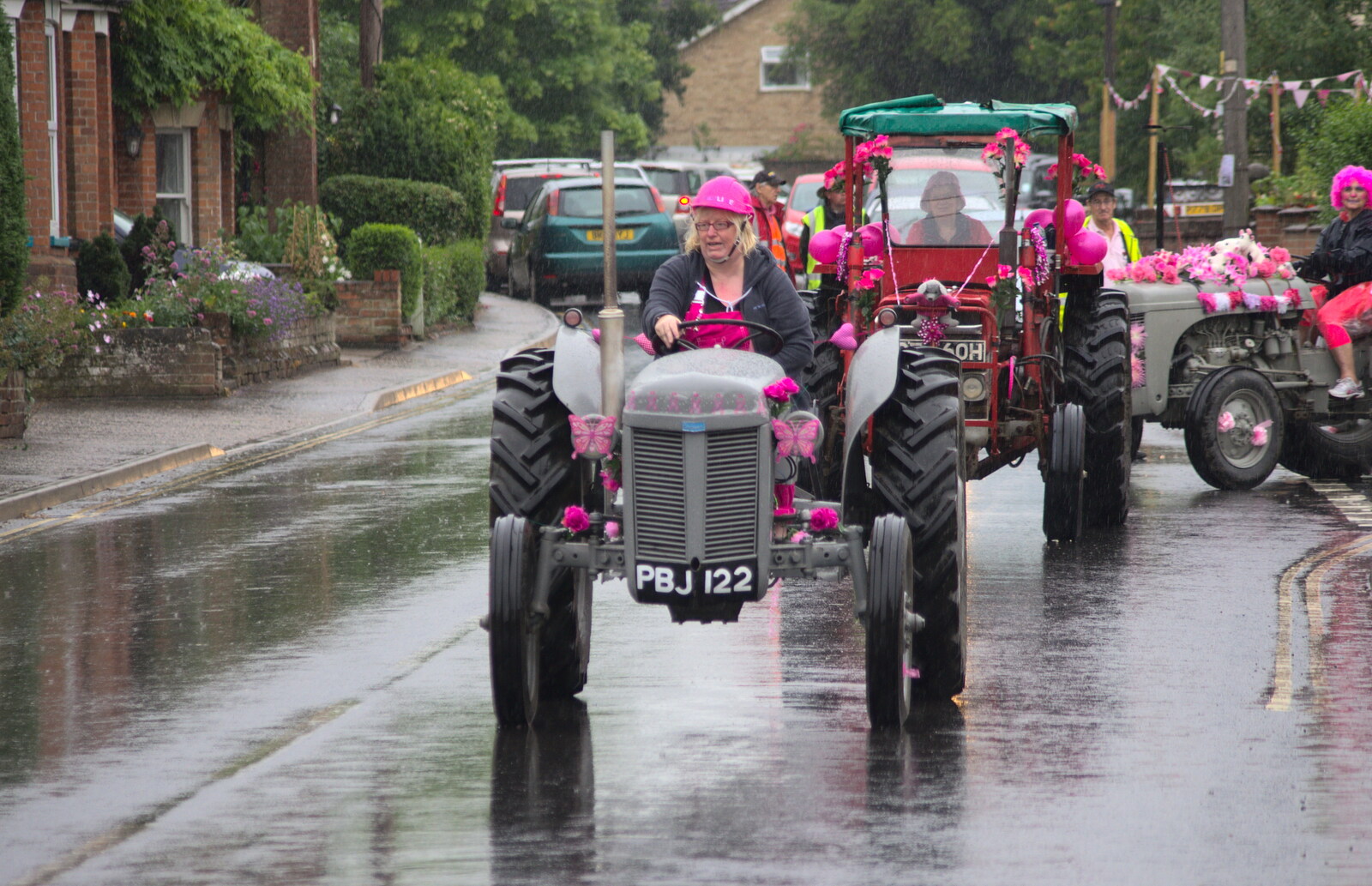 A Little Grey Fergie from The Pink Ladies Tractor Run, Harleston and Gawdy Park, Norfolk - 5th July 2015
