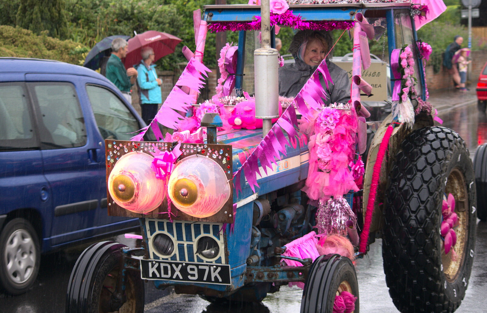 Illuminated plastic breasts from The Pink Ladies Tractor Run, Harleston and Gawdy Park, Norfolk - 5th July 2015