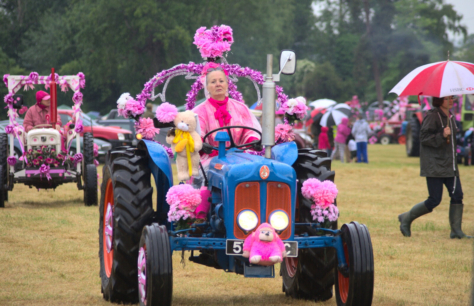 A study in pink from The Pink Ladies Tractor Run, Harleston and Gawdy Park, Norfolk - 5th July 2015