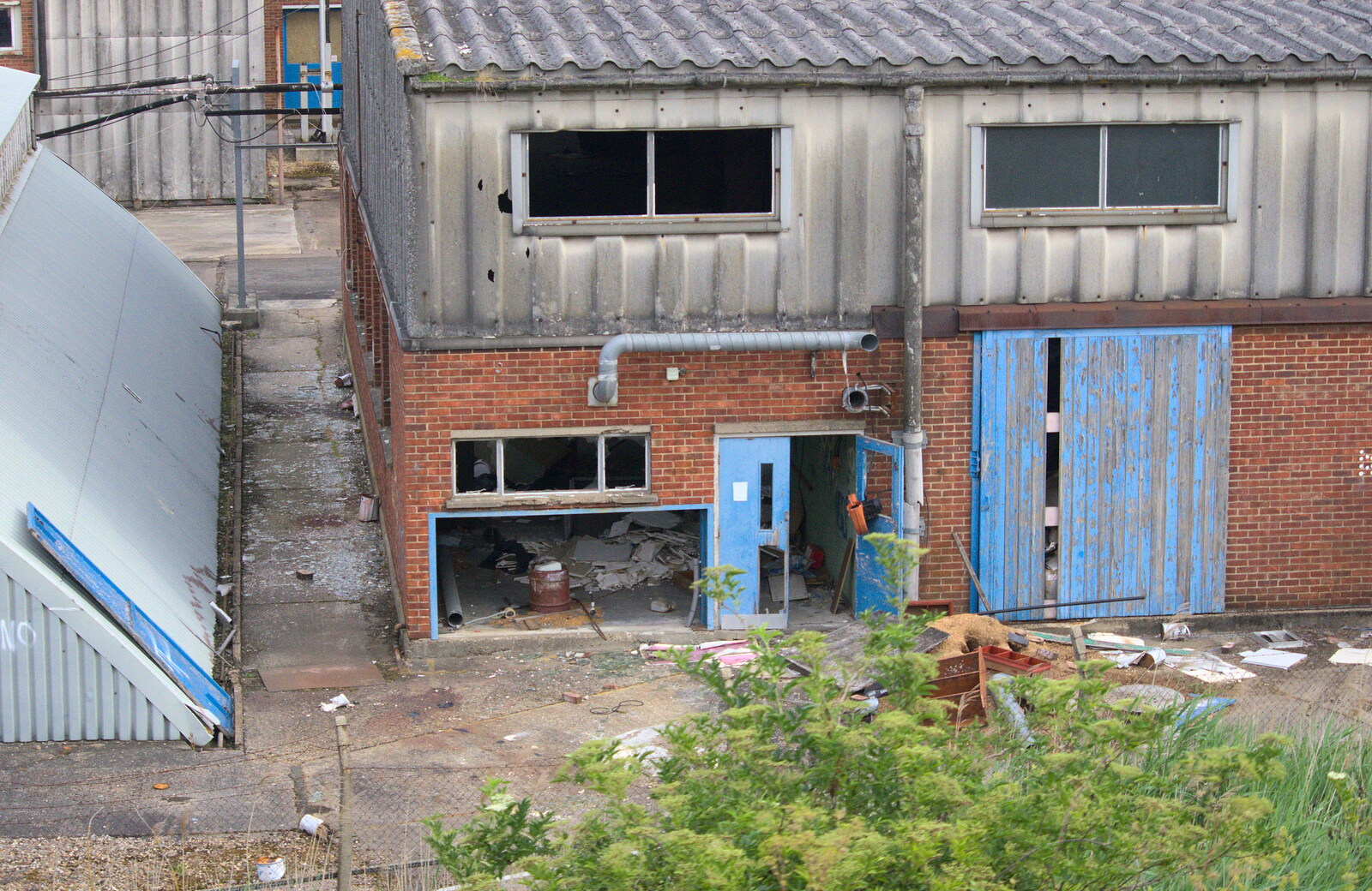 Entropy increases in a derelict building from It's a SwiftKey Knockout, Richmond Rugby Club, Richmond, Surrey - 7th July 2015
