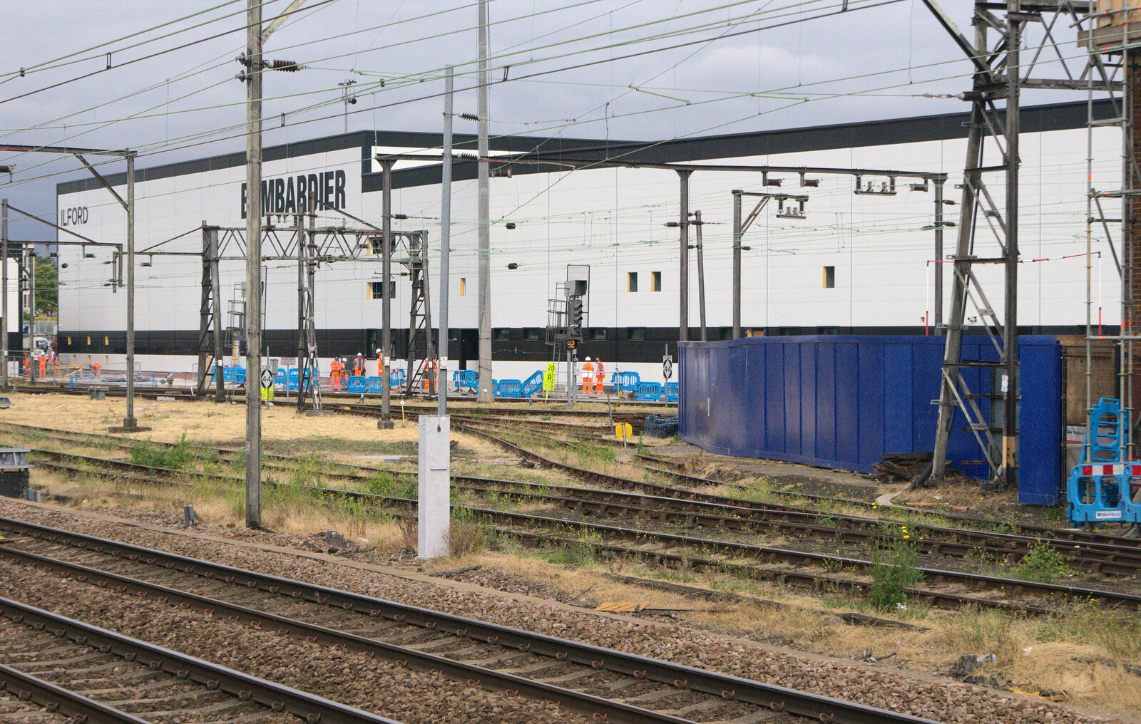 The new Bombardier sheds at Ilford from It's a SwiftKey Knockout, Richmond Rugby Club, Richmond, Surrey - 7th July 2015