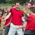 Ben leads some funky warm-up moves, It's a SwiftKey Knockout, Richmond Rugby Club, Richmond, Surrey - 7th July 2015