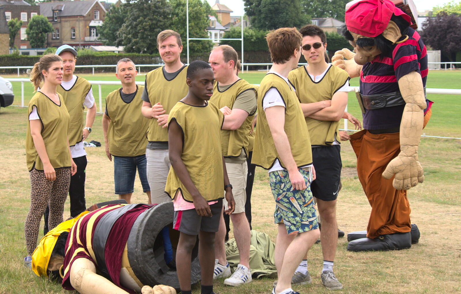 Gold team takes a break from It's a SwiftKey Knockout, Richmond Rugby Club, Richmond, Surrey - 7th July 2015