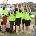 Yellow team bounce around, It's a SwiftKey Knockout, Richmond Rugby Club, Richmond, Surrey - 7th July 2015