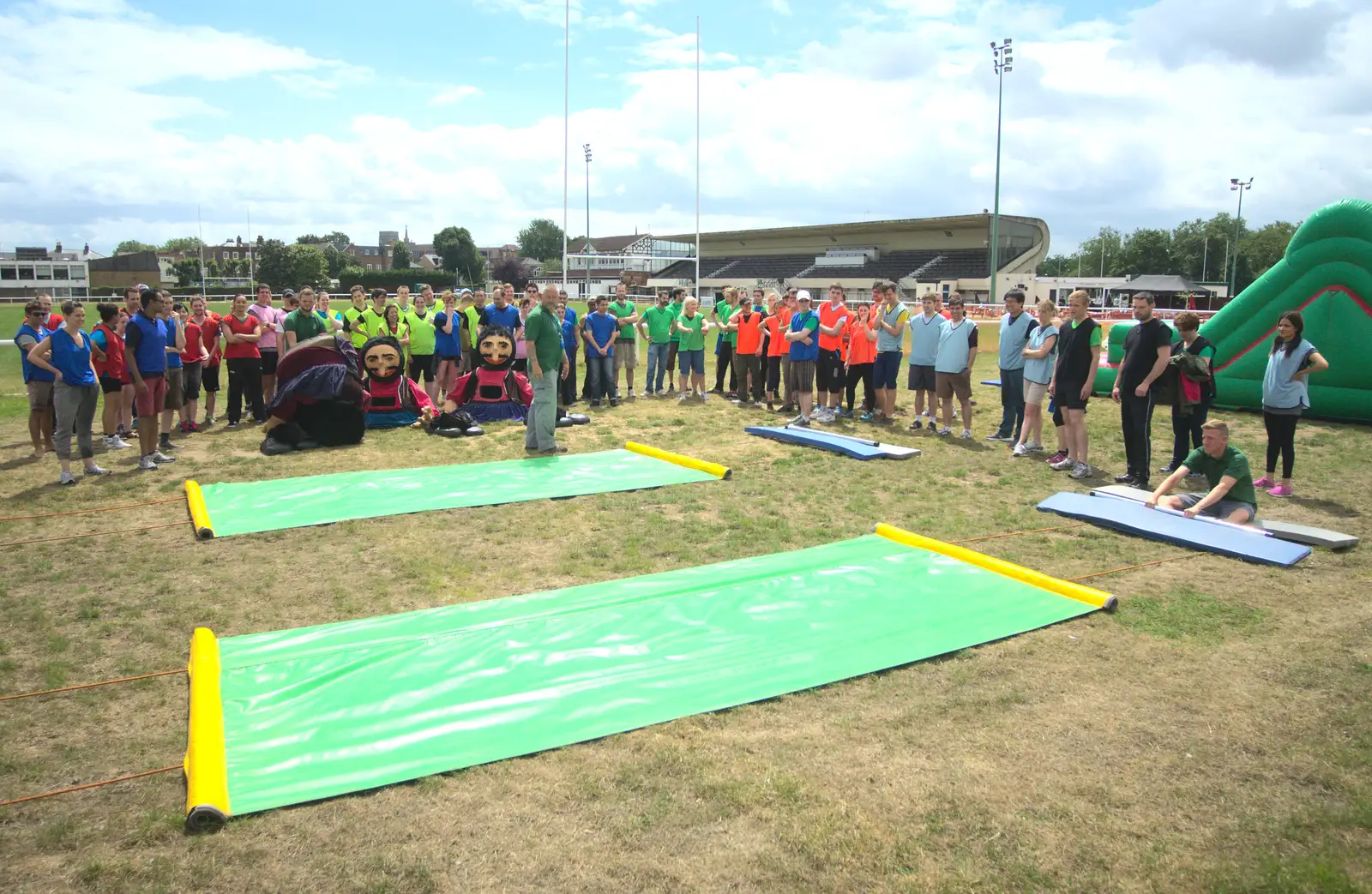 The stage is set for the 'giants' game, from It's a SwiftKey Knockout, Richmond Rugby Club, Richmond, Surrey - 7th July 2015