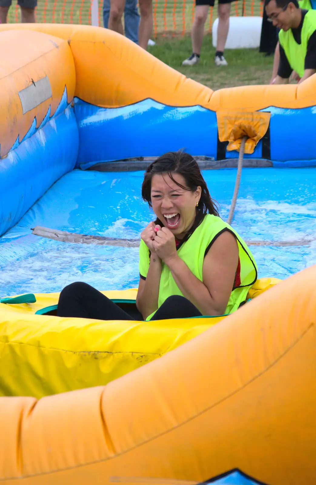 Kah-Mun looks actually scared, from It's a SwiftKey Knockout, Richmond Rugby Club, Richmond, Surrey - 7th July 2015