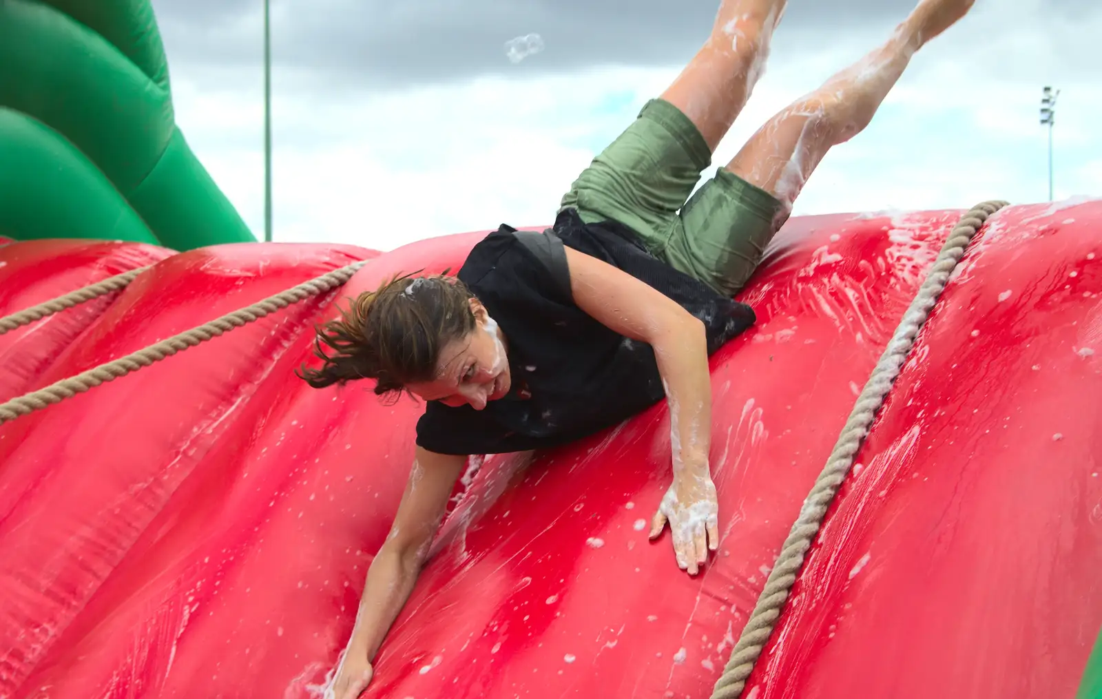 Ryan goes over the top, from It's a SwiftKey Knockout, Richmond Rugby Club, Richmond, Surrey - 7th July 2015