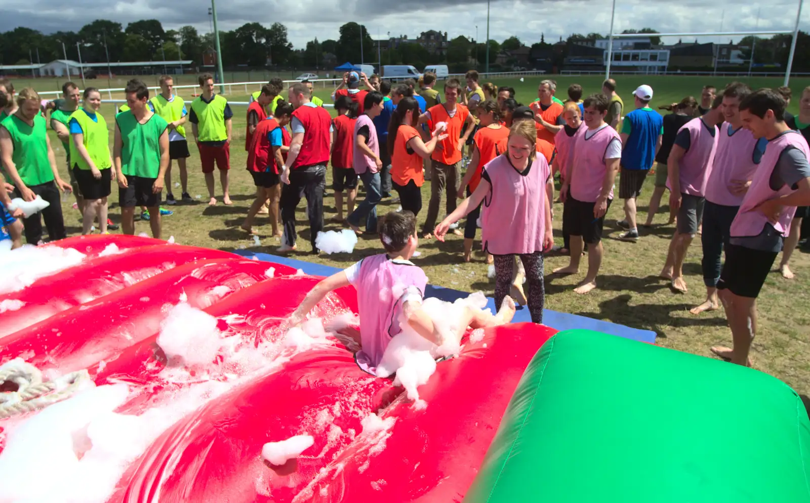 More sliding in foam, from It's a SwiftKey Knockout, Richmond Rugby Club, Richmond, Surrey - 7th July 2015