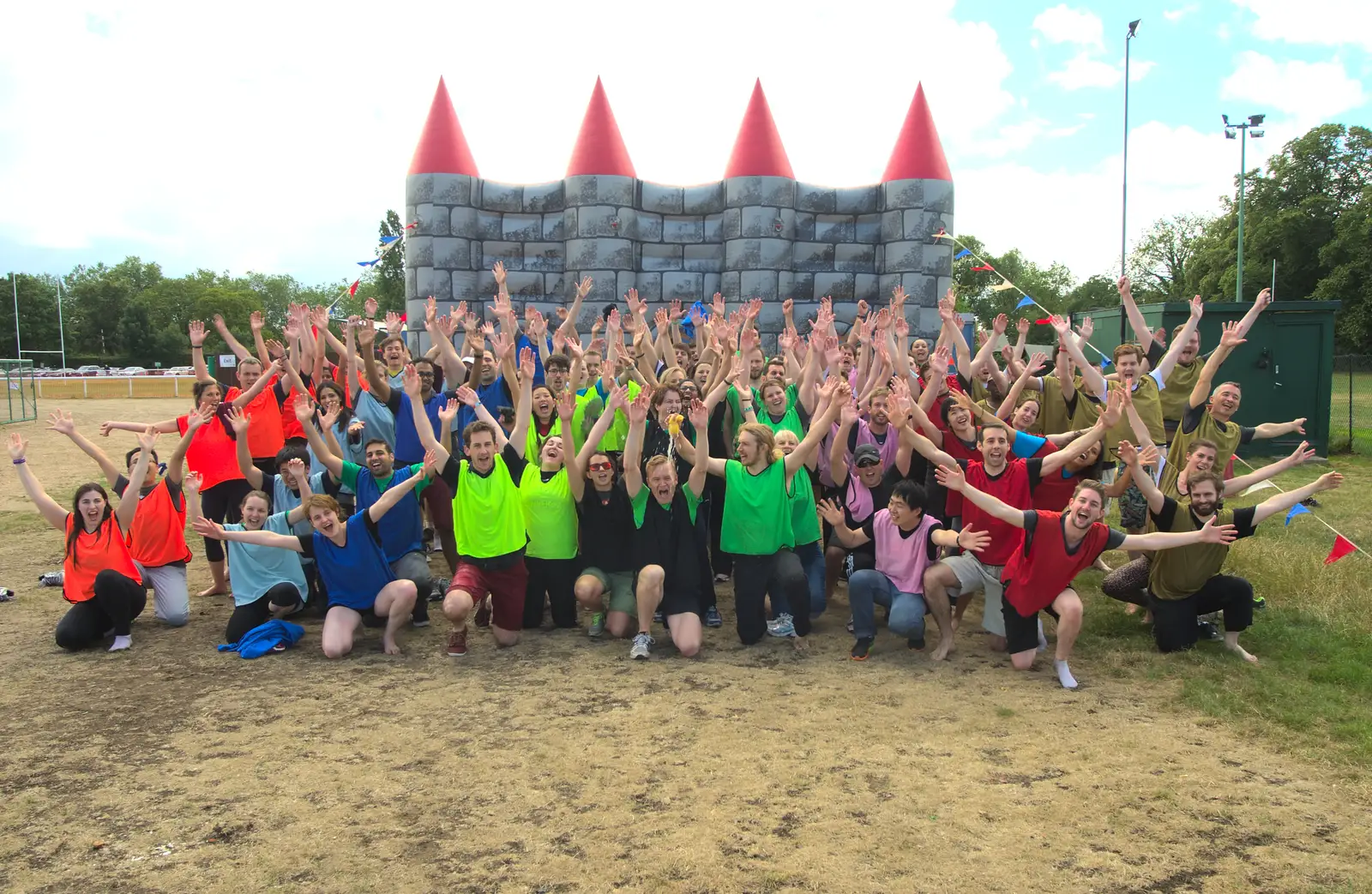 An entire SwiftKey team photo, from It's a SwiftKey Knockout, Richmond Rugby Club, Richmond, Surrey - 7th July 2015